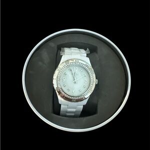 Relic Silver and White Watch
